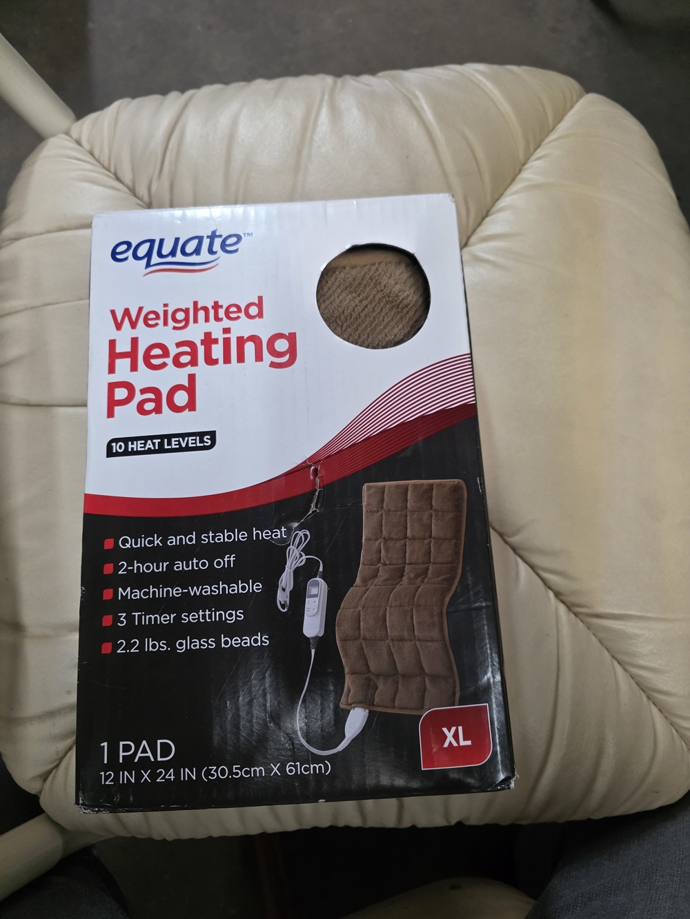 Equate Brown Weighted Heating Pad - XL